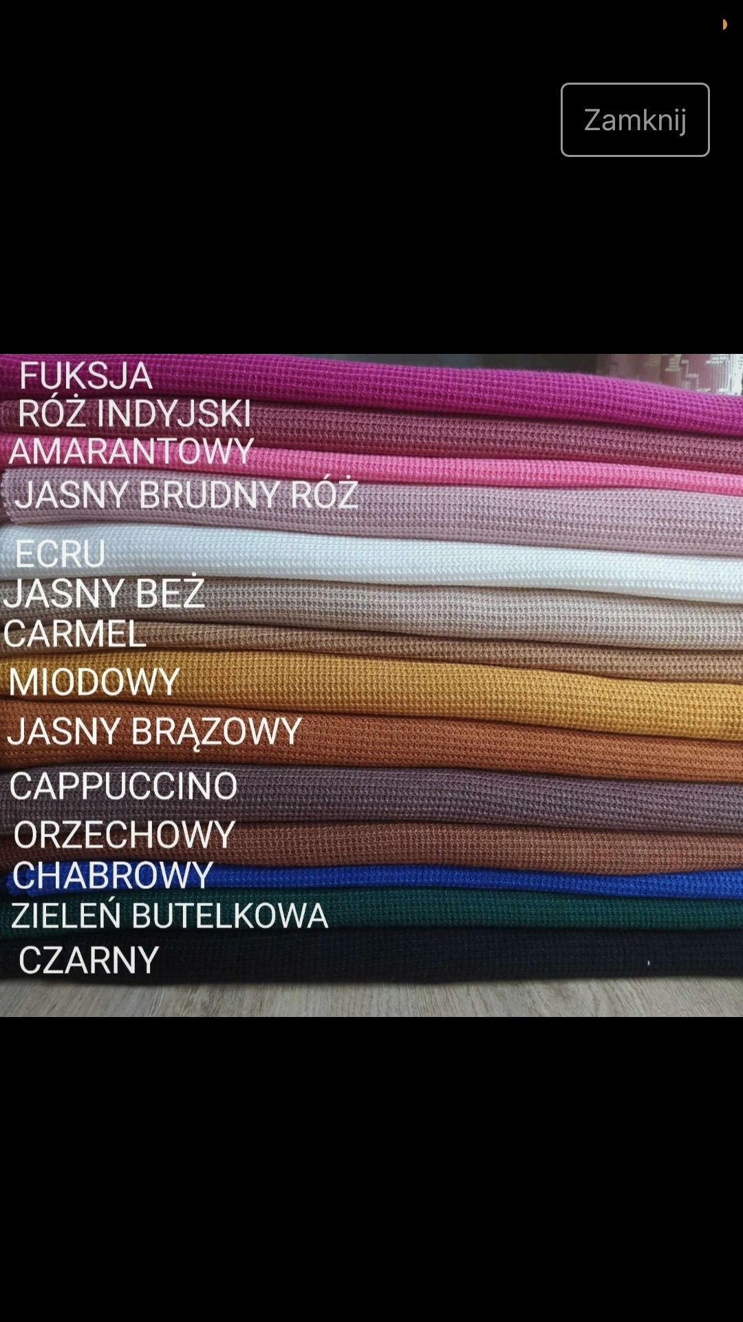 Komplet zimowy sweterek polarek pompony
