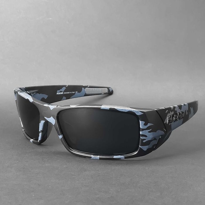 OKULARY PRZECIWSŁONECZNE. Polaryzacyjne HD. Camouflage/Black. Sportowe