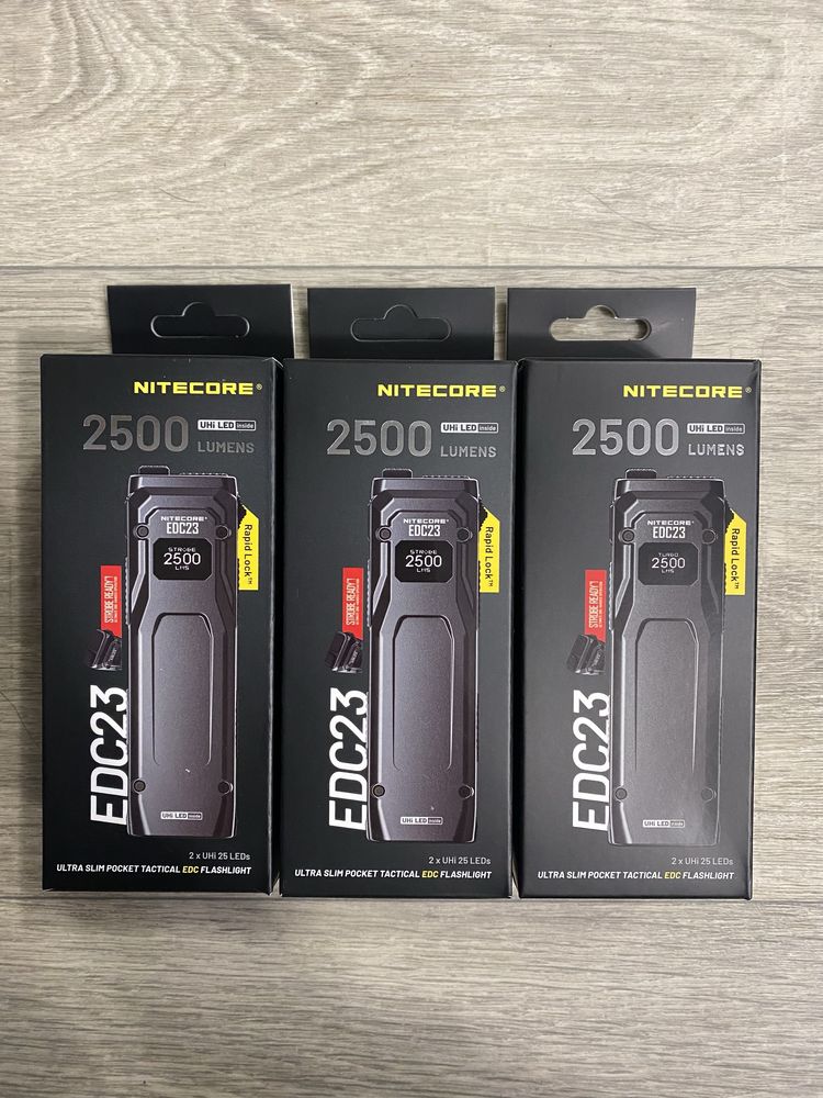 Потужний ручний ліхтар Nitecore EDC23 (USB-C) з акумулятором