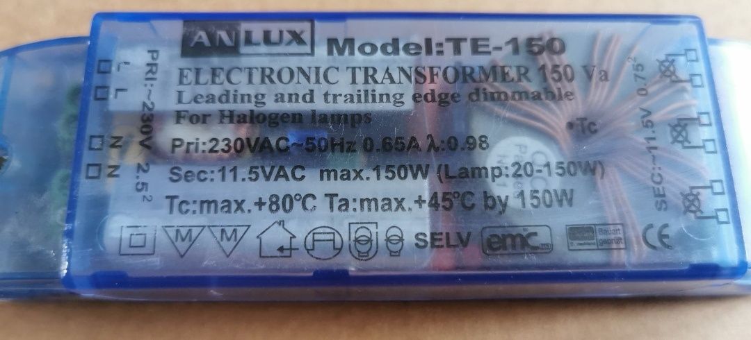 Zasilacz transformator 20-150W 11,5V AC