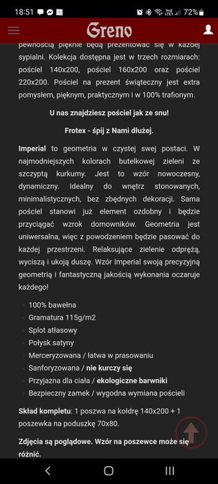 Komplet pościeli frotex imperial