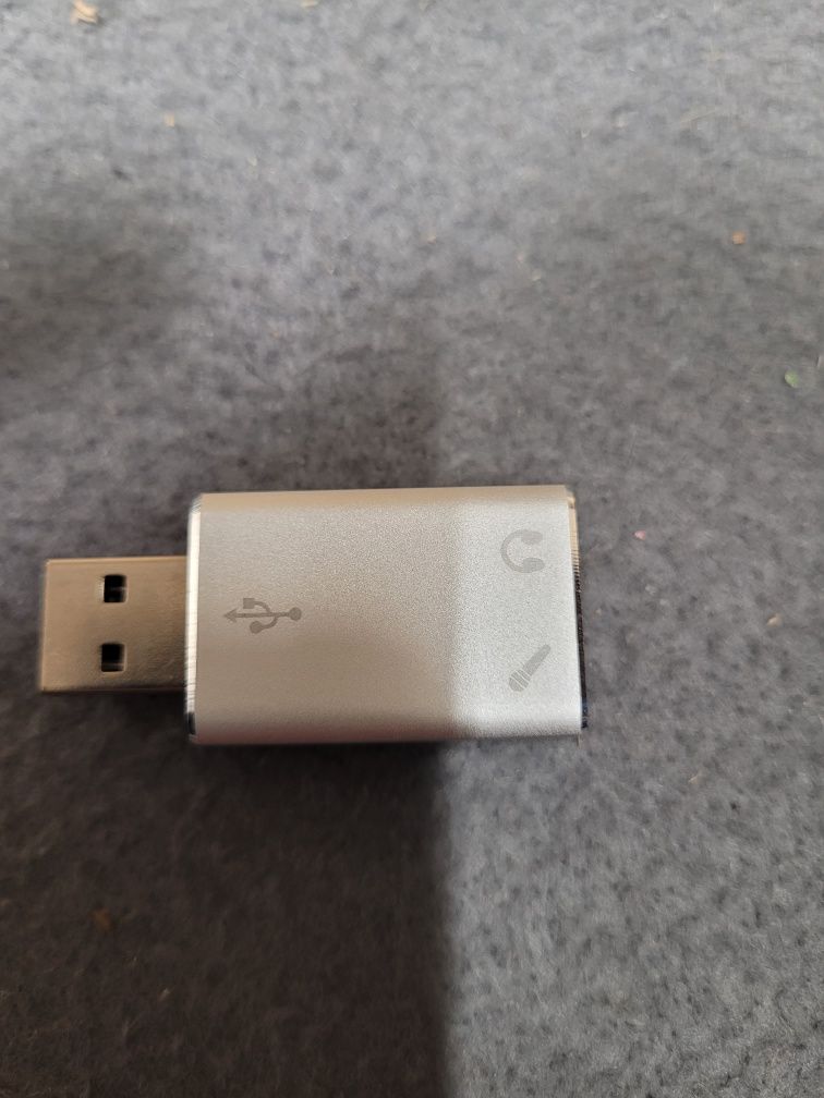 Adapter audio USB, aluminiowa obudowa. Nowy