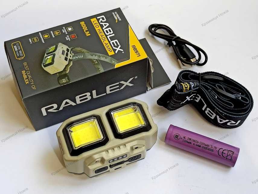 Налобний ліхтар Rablex RB971 білий+червоний Фонарик Rablex Сенсорный