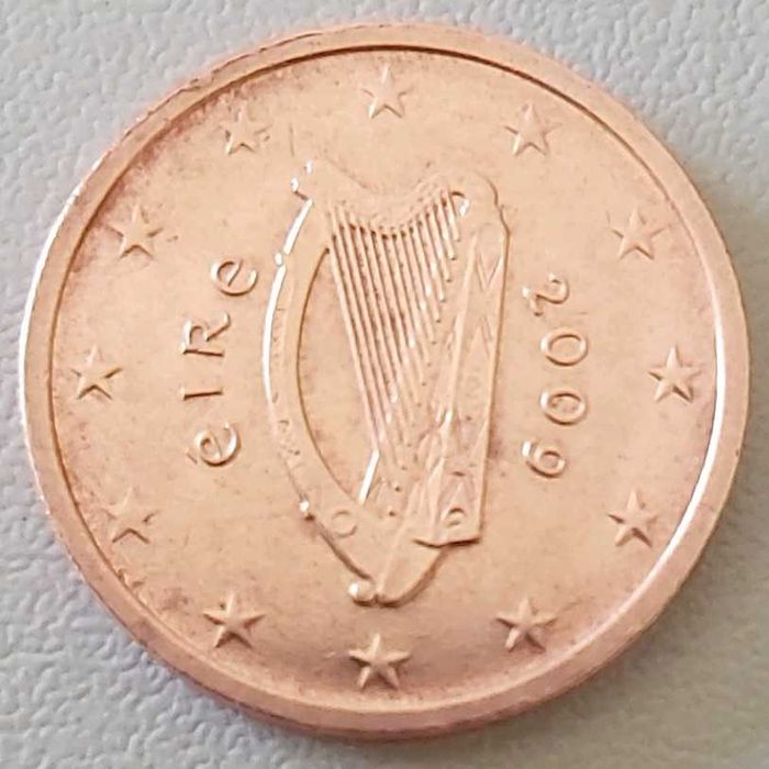 2 cêntimos de 2009 da Irlanda, Harpa