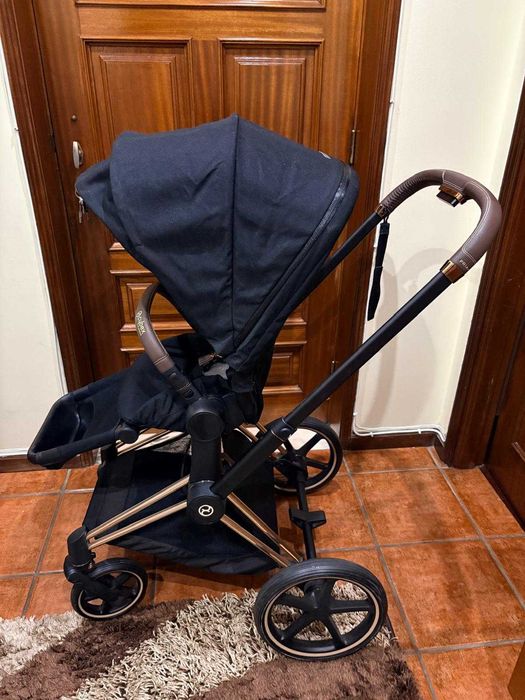 Carrinho de Bebé Cybex Priam Rosegold Sepia Black
