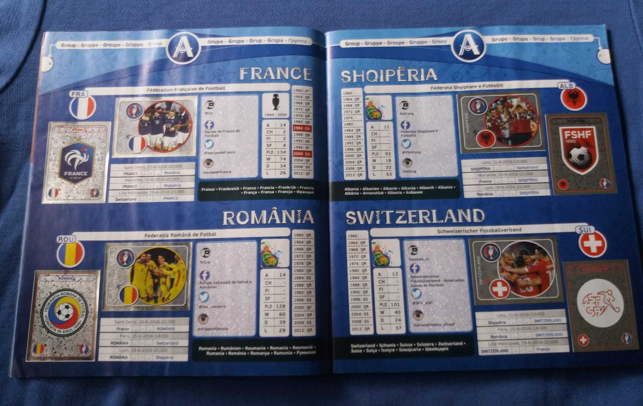 Caderneta Cromos Futebol Completa Europeu 2016 (EDIÇÃO PANINI)