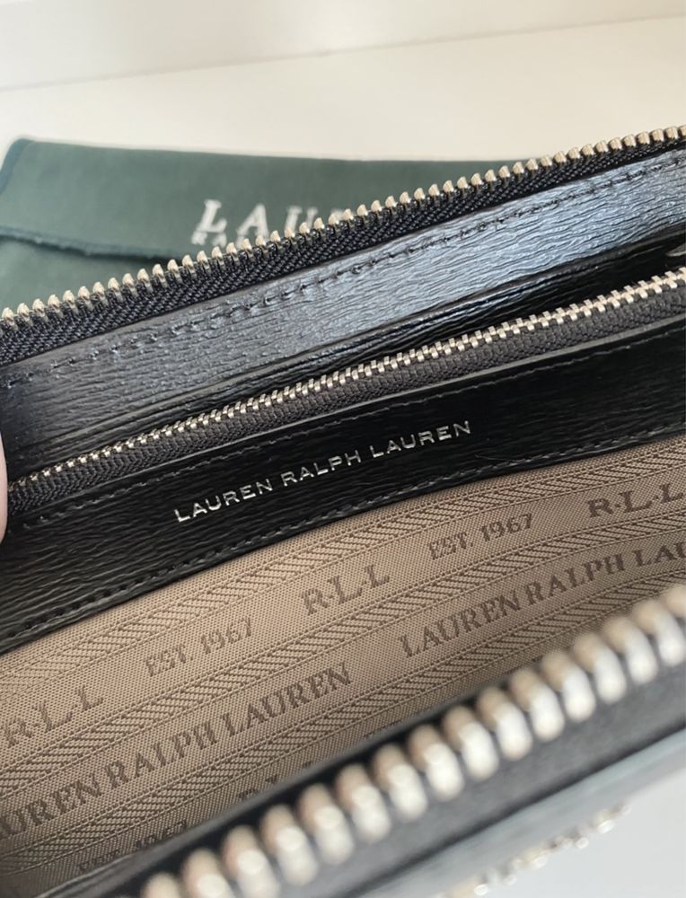 Portfel Ralph Lauren nowy z metkami czerń skóra naturalna