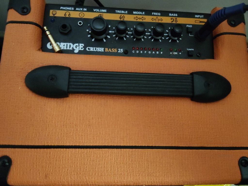 Bass Ibanez Sr 300 edx gray, zestaw basowy Orange crush bass 25