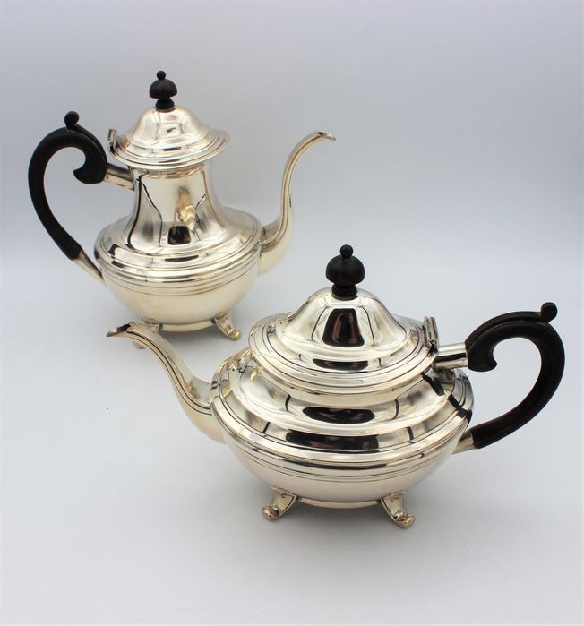 Serviço de Chá e Café Art Déco em Prata Portuguesa
