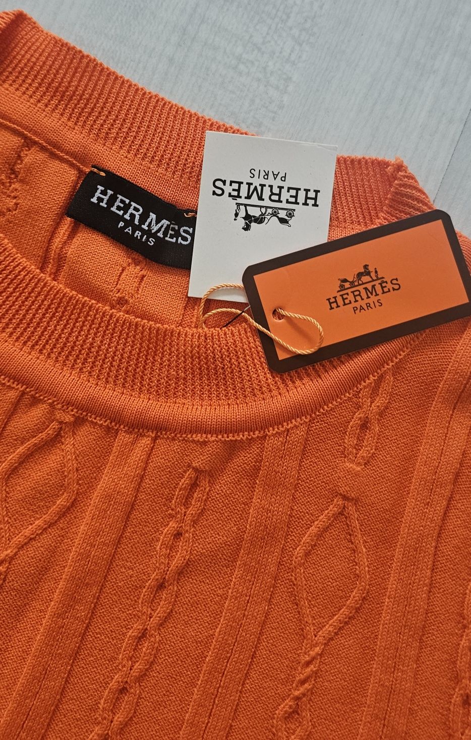 Hermes sweterek bluzka roz M