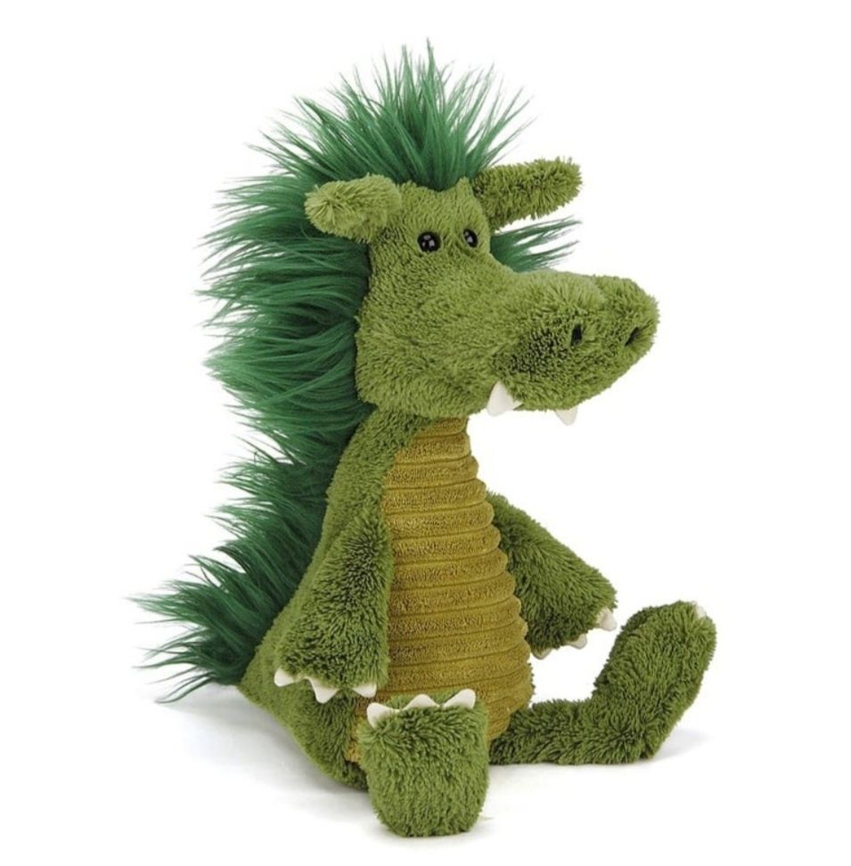 Maskotka, zabawka pluszowa Smok zielony Jellycat z puszystą grzywą