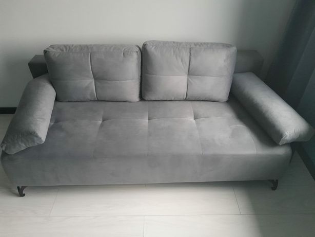 Nowa kanapa z funkcją spania piękny szary kolor:)