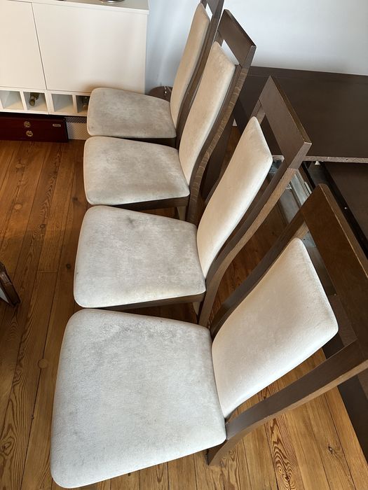 Stol i 6 krzeseł debowych Paged Meble