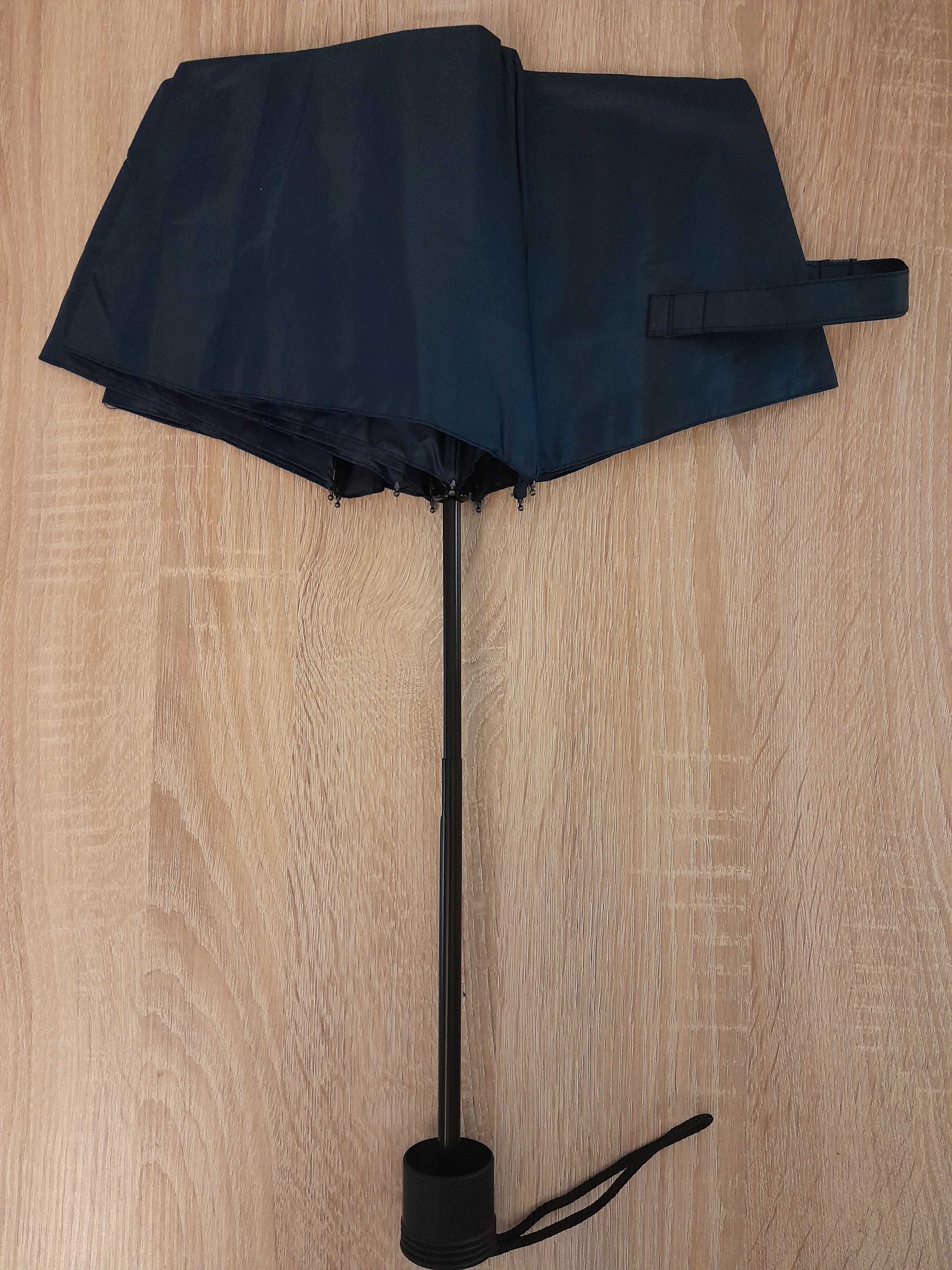 Nowy mini parasol półautomatyczny_Windproof_Umbrella_89 cm, granatowy