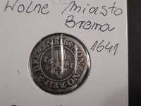 moneta srebrna Wolnego Miasta Brema z 1641r
