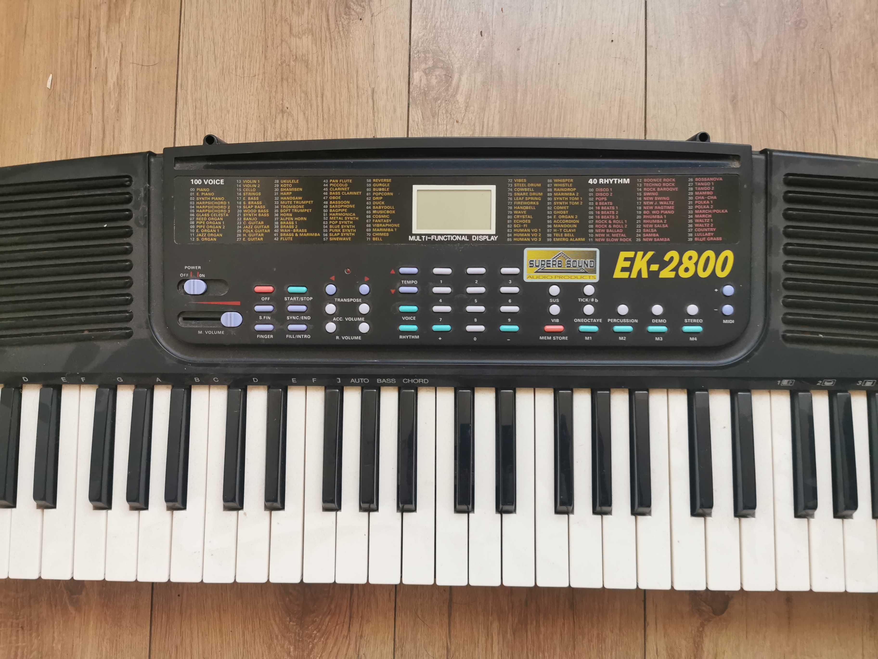 Organy Superb Sound Keyboard EK-2800