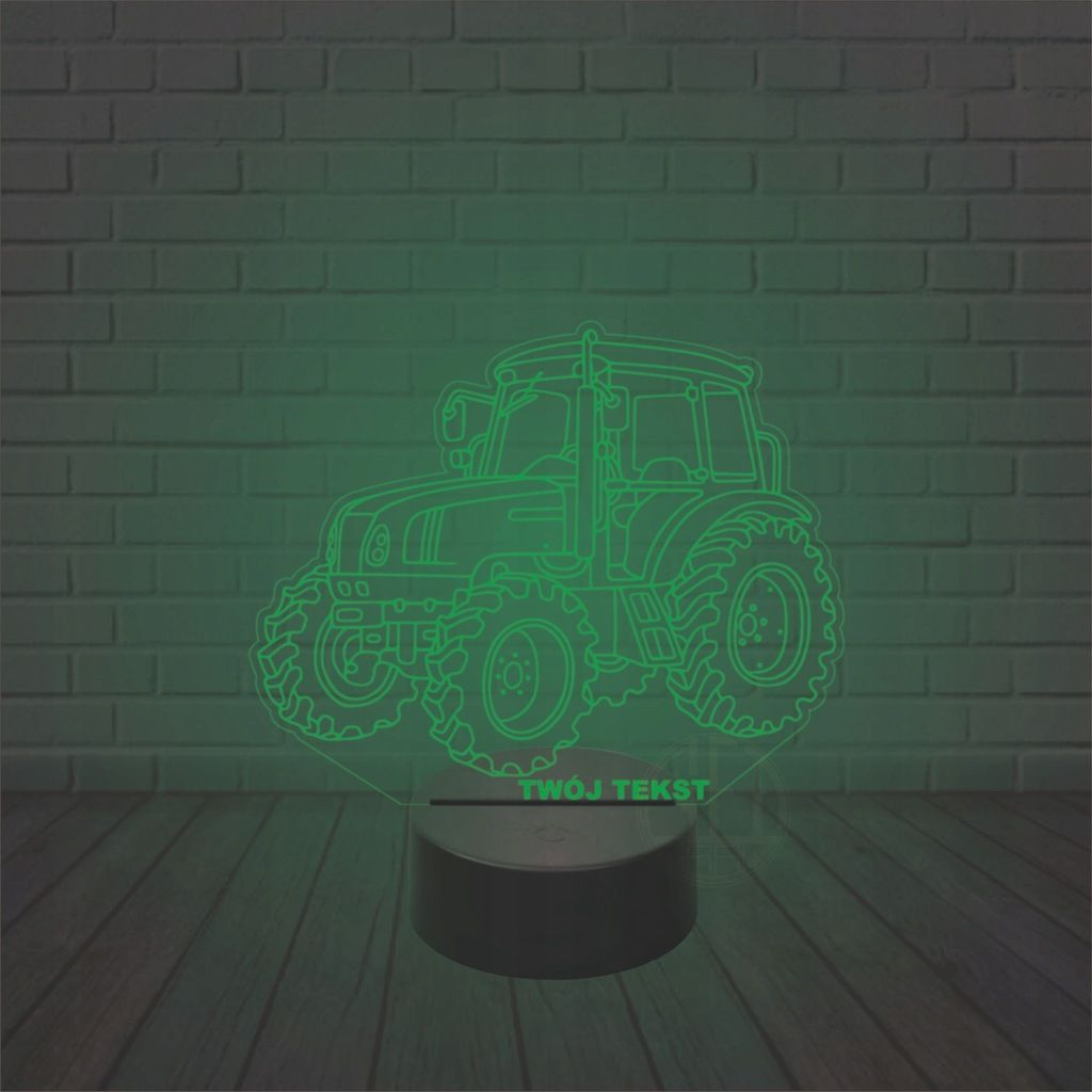 Lampka nocna ciągnik farma LED grawer TRAKTOR 2