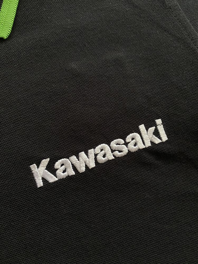 Поло футболка Kawasaki чёрное мужское оригинал
