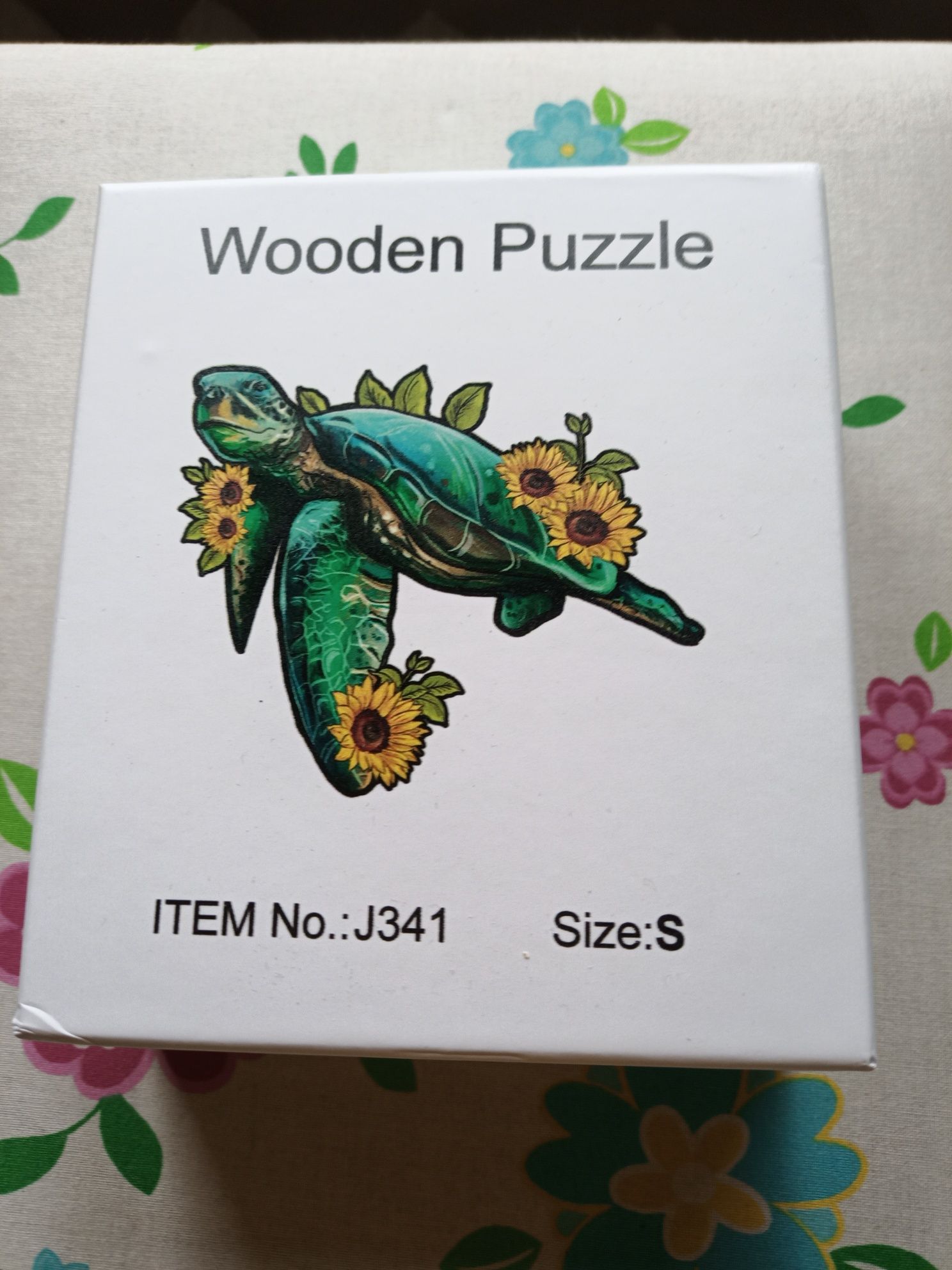 Drewniane puzzle żółw