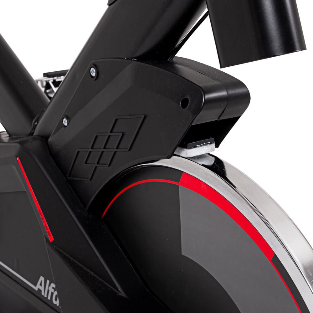 Rower treningowy spinningowy inSPORTline Alfan Kolor Czarno-czerwony