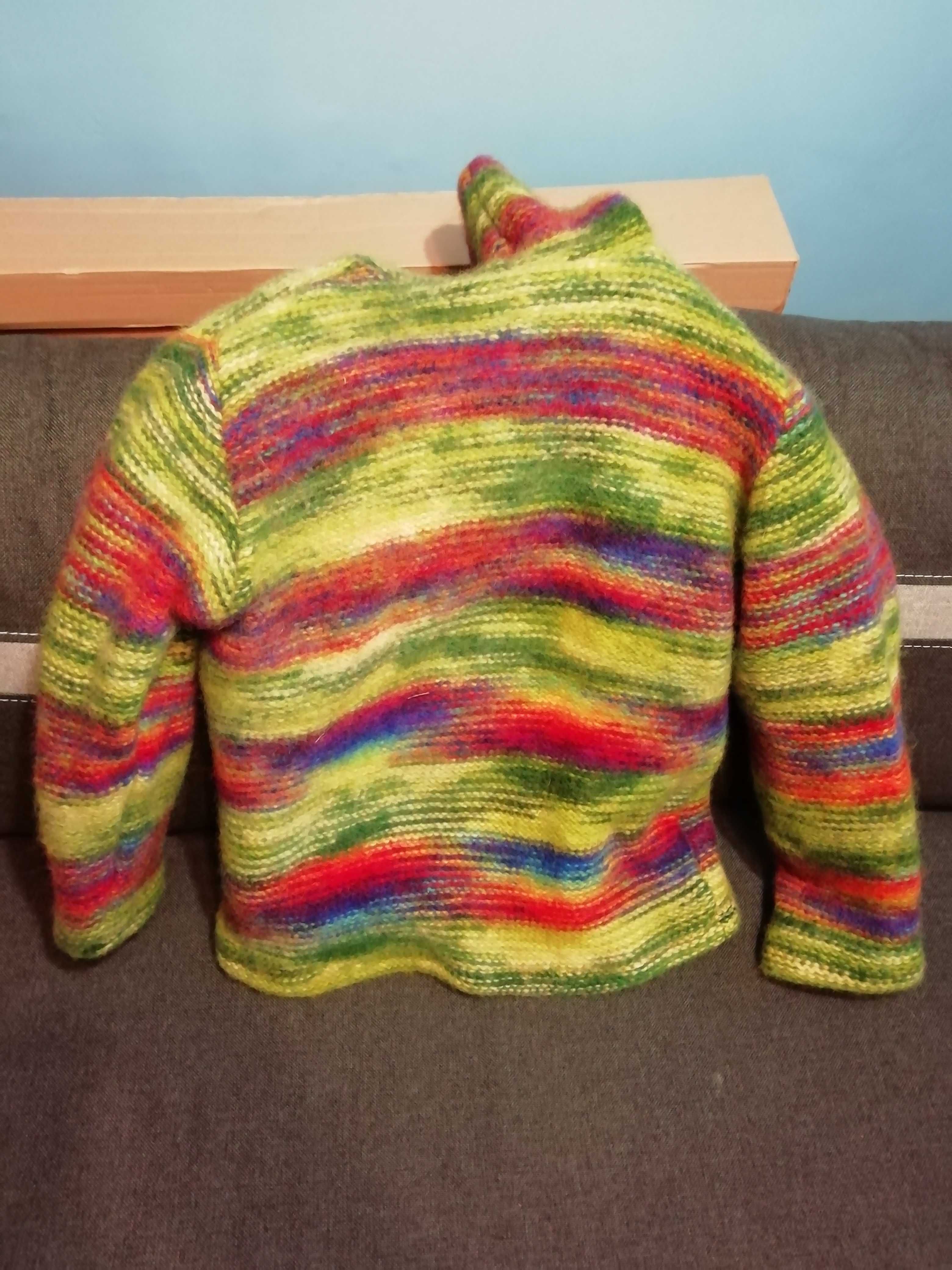 Kurtka wełniana sweter produkcja Nepal gruba ciepła L