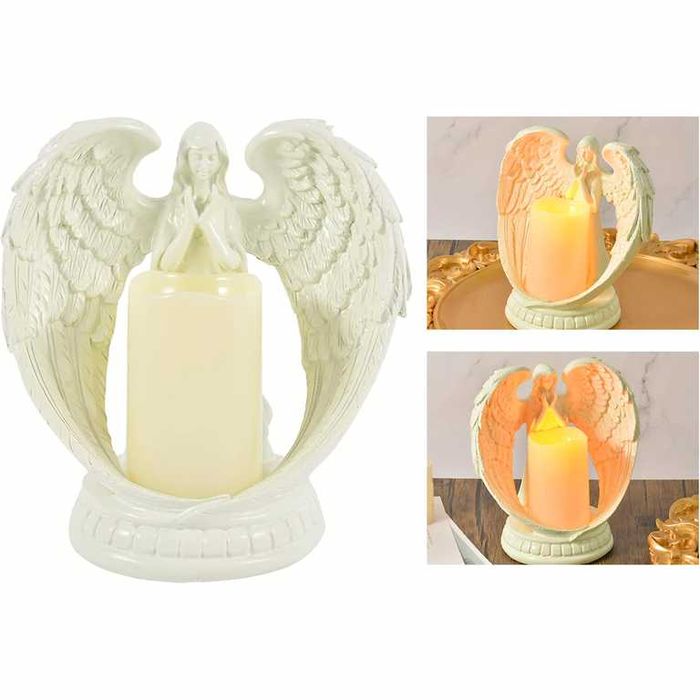 Figurka Świecznik Świeca Anioł Aniołek Led Święta Ogród 21cm