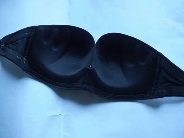 Wonderbra Ultimate czarny stanik biustonosz 70F 32E 70E 65g strapless