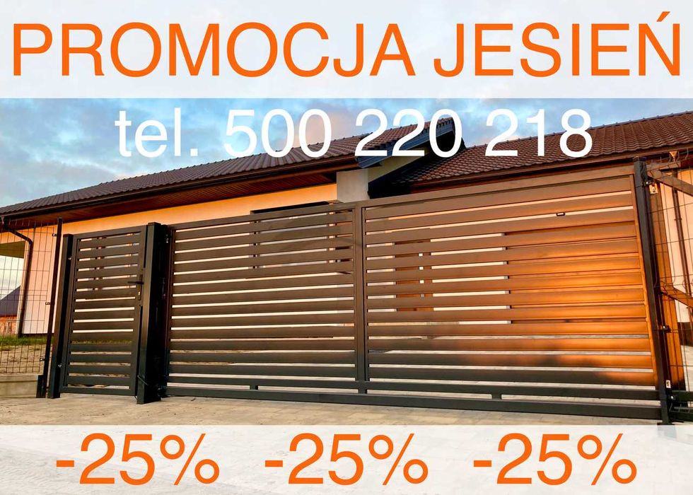 Brama przesuwna z furtką bramką panelowa napęd suwana najtańsza