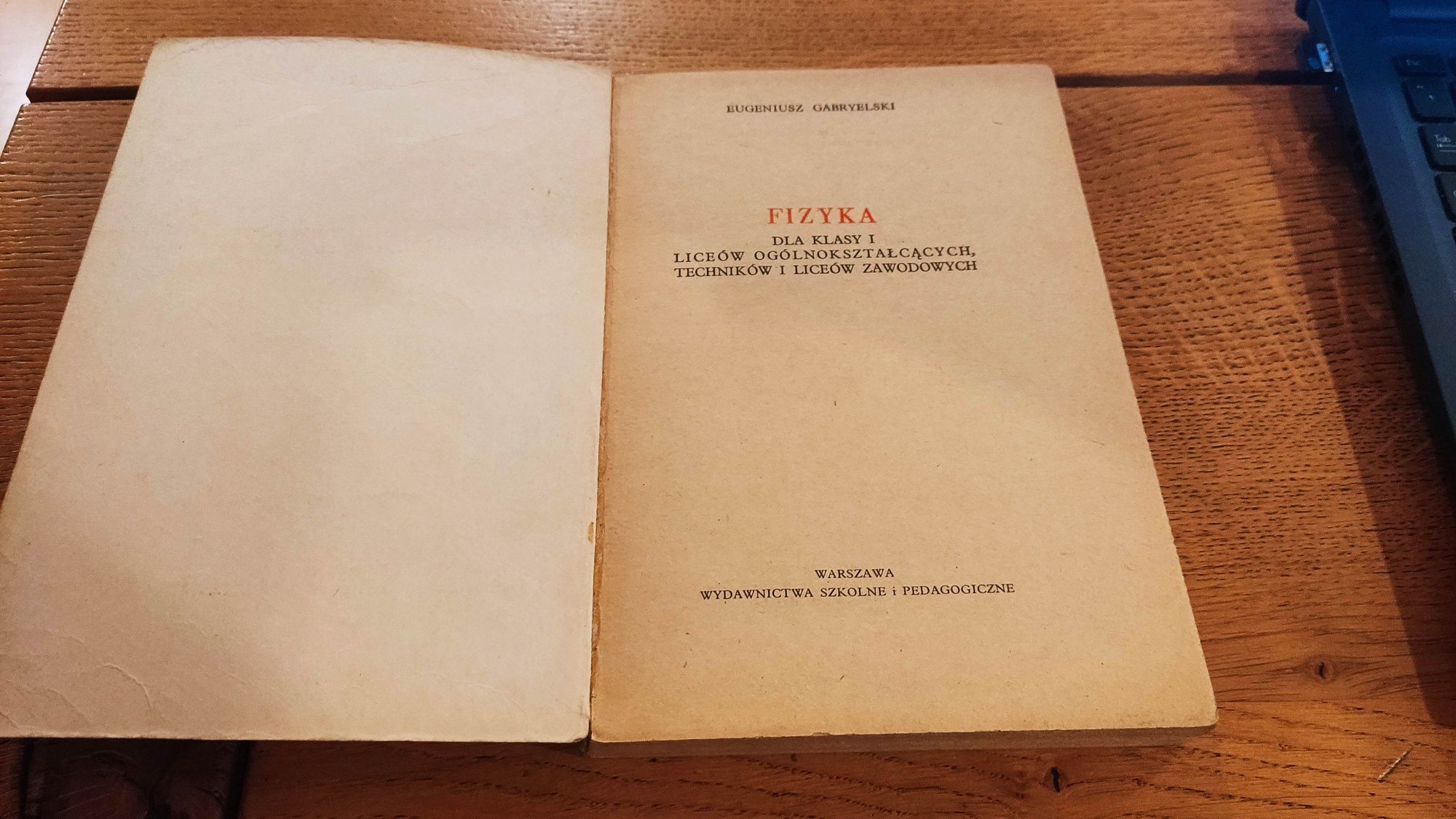 Fizyka kl. I technikum, LZ 1974