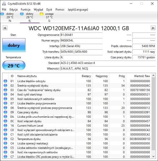 Dysk 12tb Western Digital WD (9sztuk)