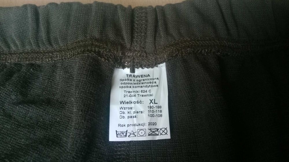Komplet Bielizna termoaktywna  Koszulka i kalesony zimowe XL