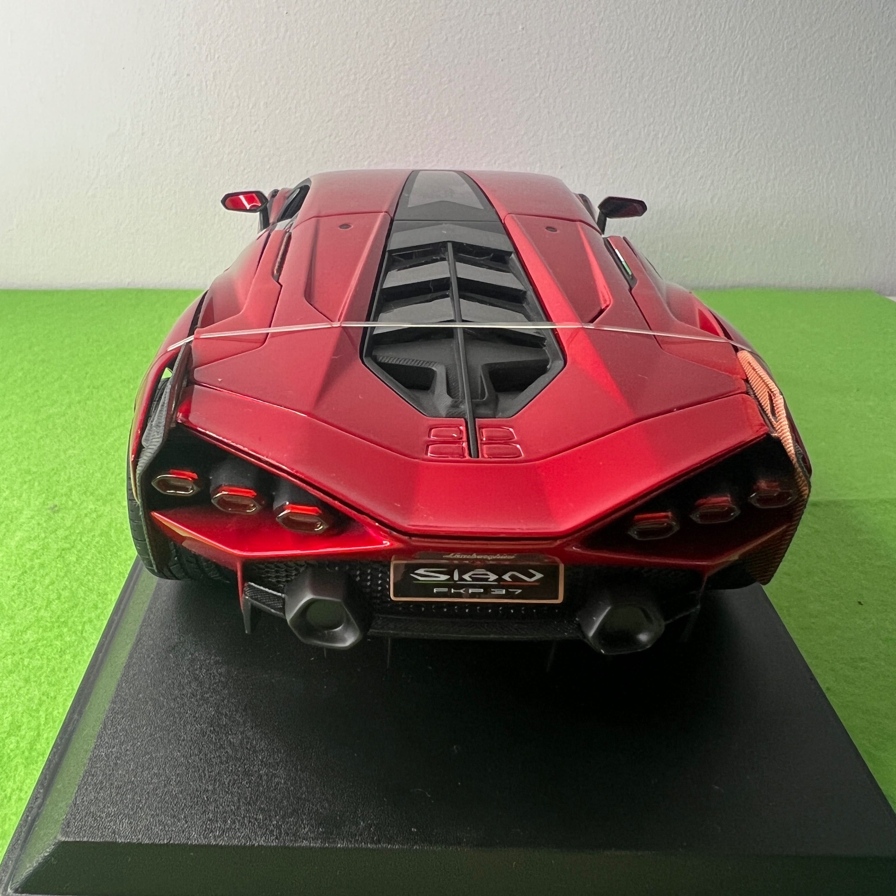 Lamborghini Sián FKP 37 Maisto 1:18 Vermelho – Supercarro Raro