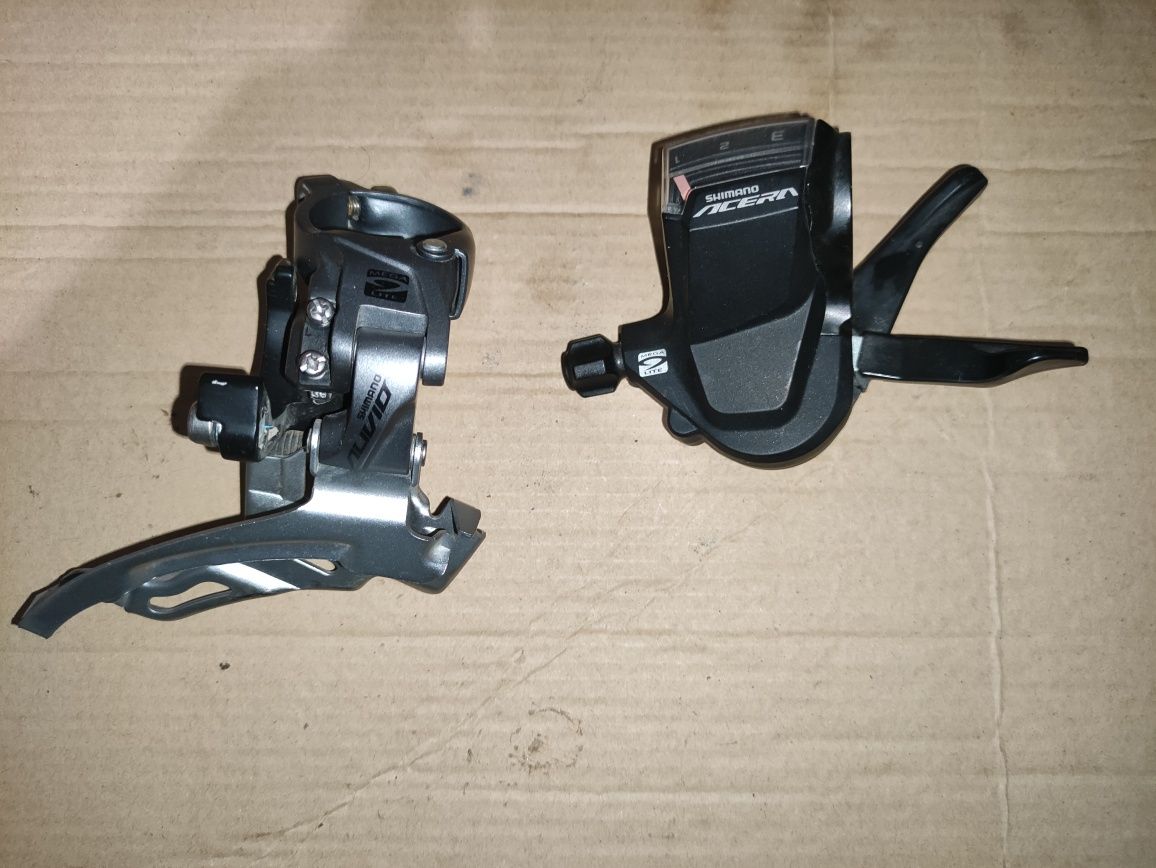 Передній перемикач Shimano Alivio FD-M4 3шв + Манетка Shimano Acera SL