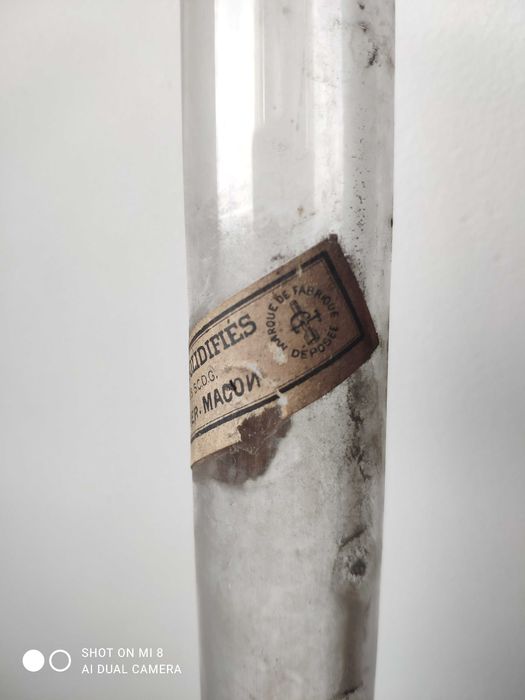 Bardzo stary stożkowy kominek lampy olejowej 43 mm