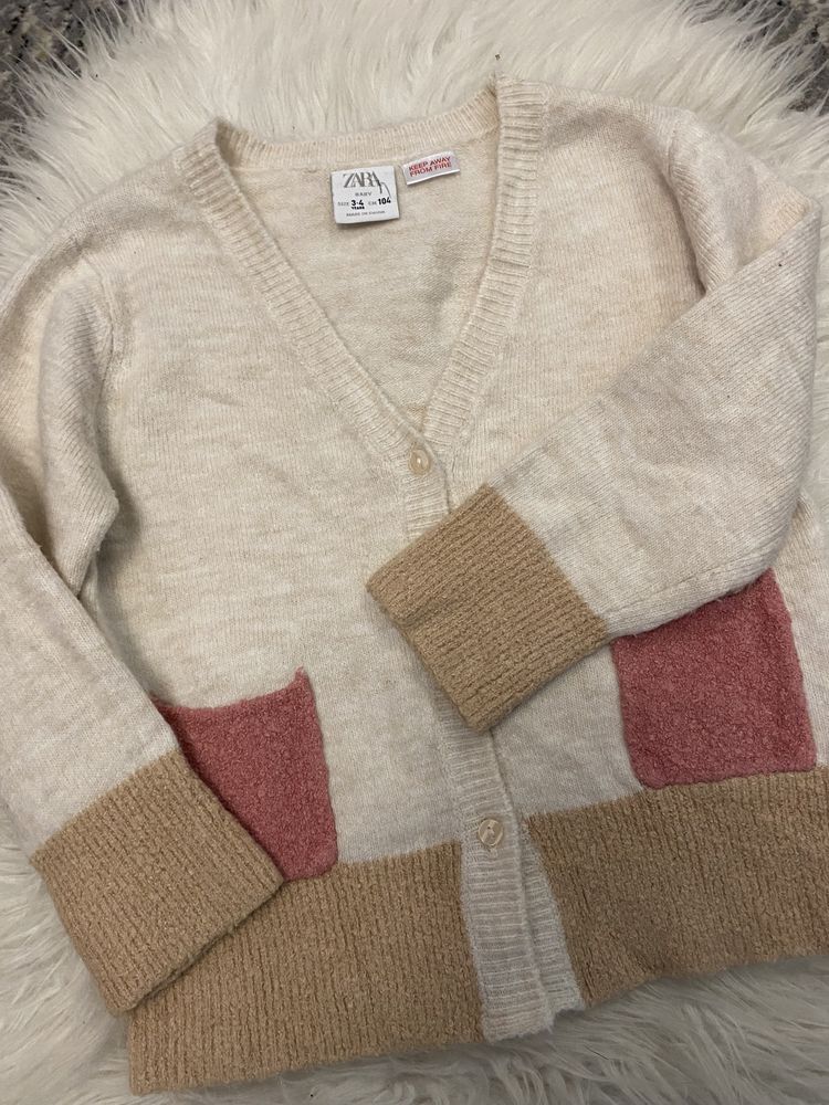 Кардиган кофта світер для дівчинки zara 3-4 рочки