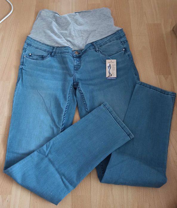 Jeansowe Spodnie ciążowe