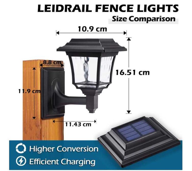 Dekoracyjne lampiony/kinkiety solarne LeiDrail 2 szt. 2 tryby  światła