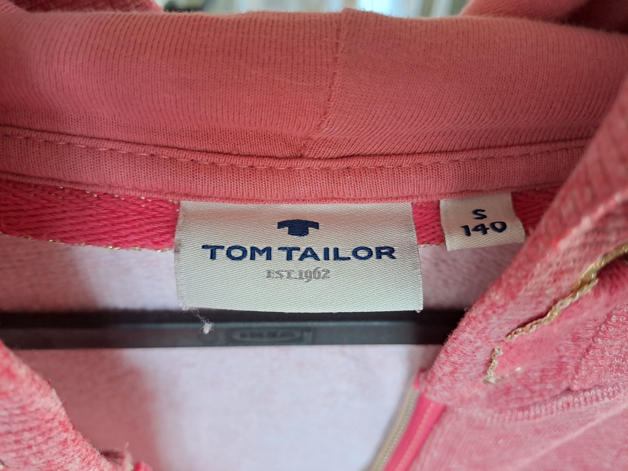 Bluza bawełniana Tom Tailor malinowy melanż 140 cm