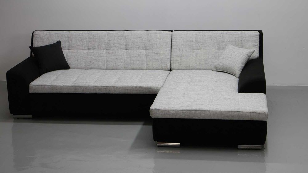 PRA DESIGN NAROŻNIK funkcja spania, rogówka, kanapa tkanina SZARA tkan