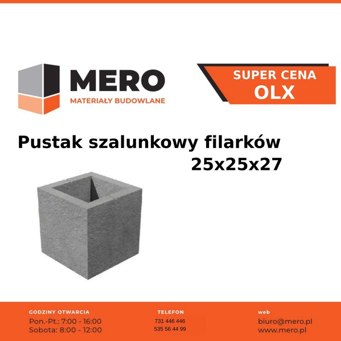 Pustak filarowy / szalunkowy 24 30