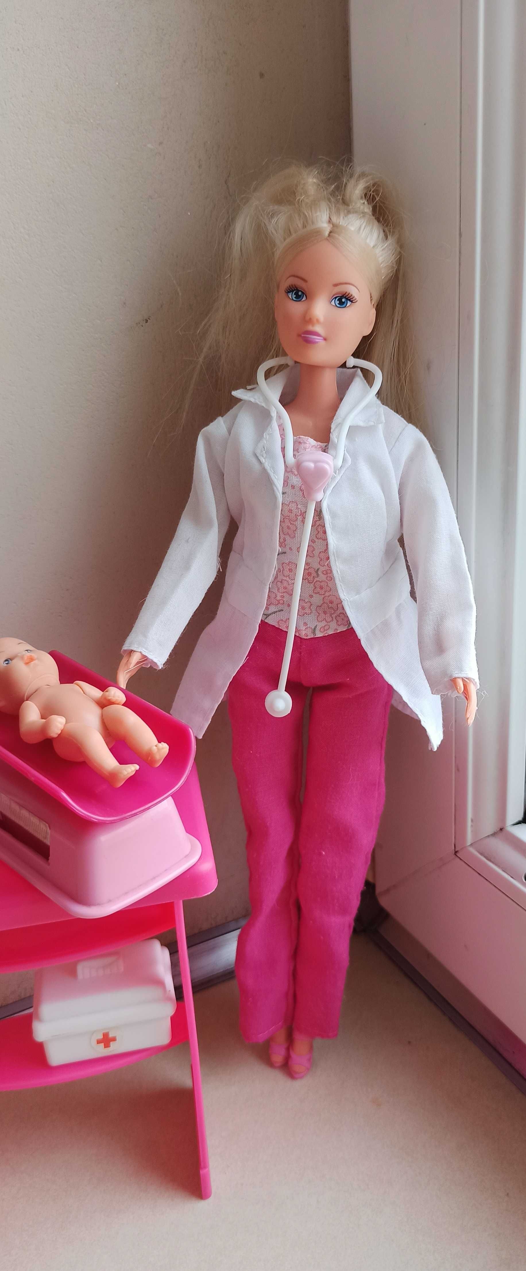 lalka Steffi pediatra z niemowlakiem COIL Simba Doll