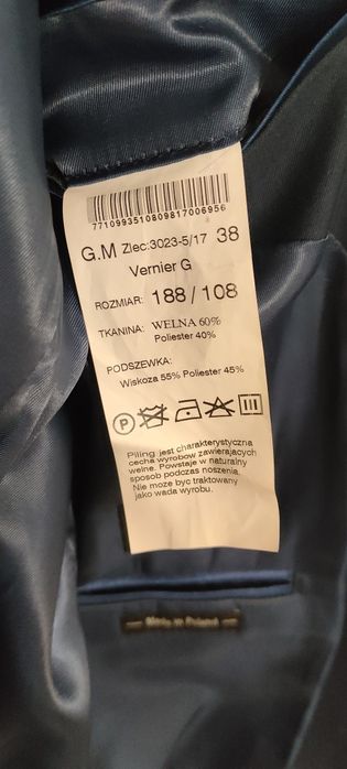 Garnitur niebieski Recman