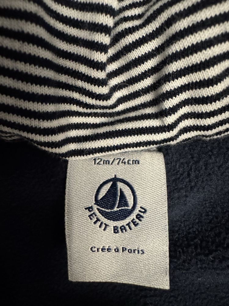 Kurteczka zimowa, granatowa francuskiej marki PETIT BATEAU, 12m/74 cm