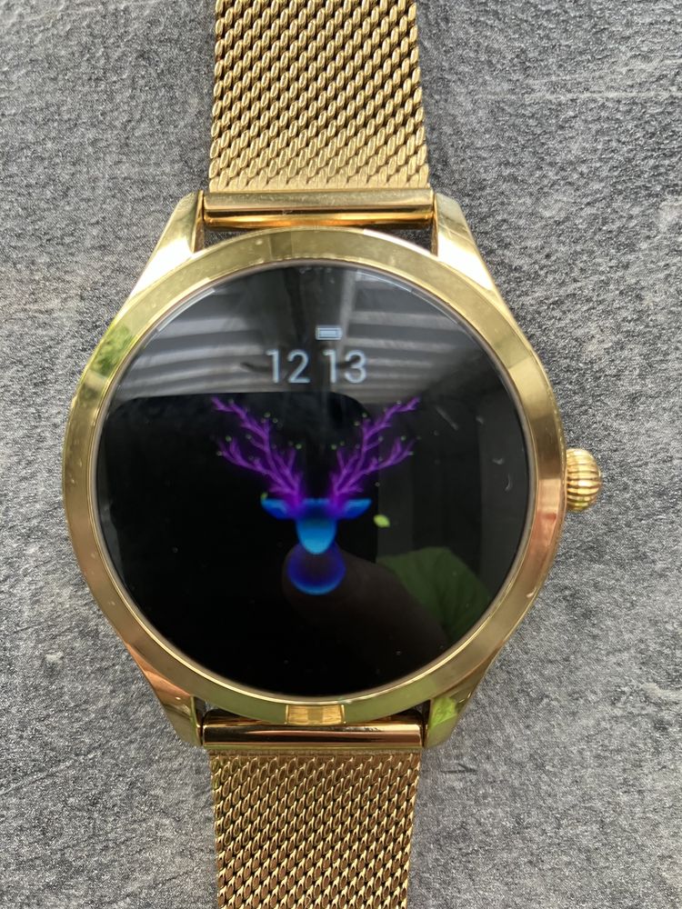 Smartwatch damski rubicon RNB37 złoty