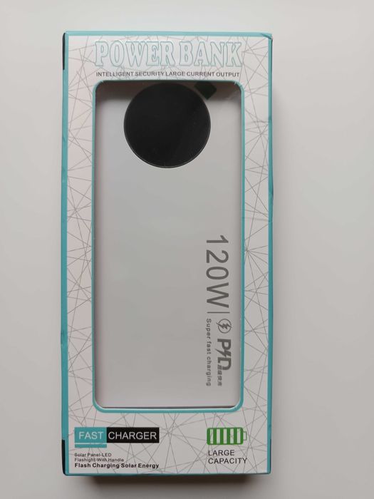 Powerbank 50000mAh szybkie ładowanie 120W. Nowy!