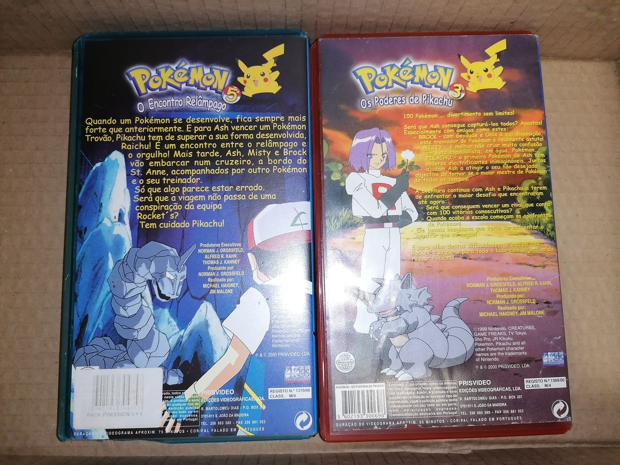 VHS Pokémon (volume 3 e 5)