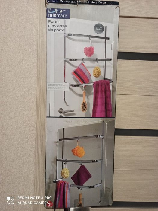 Стильный держатель для полотенец на дверь в ванную комнату