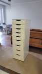 Ikea Komoda Alex, 9 szuflad, biały, 36 x 116 cm
