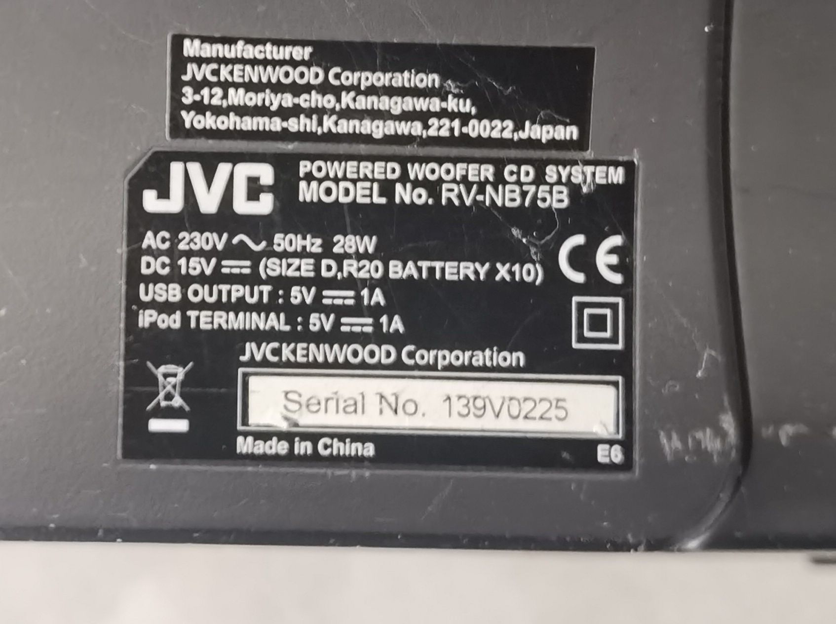 Boombox JVC RV-NB75B