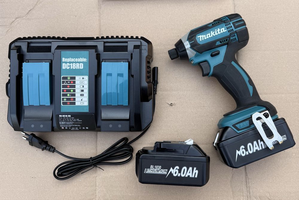 Zakrętarka udarowa Makita DTD152Z 18 v ładowarka 2x bateria akumulator